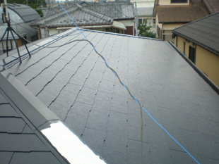 屋根塗装 下塗り:ベストシーラー 中塗り&上塗り:サーモアイSI(遮熱塗料) 施工地域:東京都調布市布田